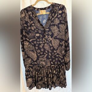 saturday sunday navy floral mini dress | size xs | extra small | like new 👗